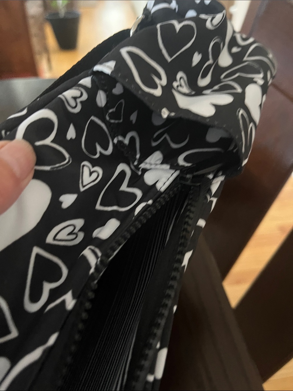 Brighton Black and White Heart-Print Backpack - Picture 5 of 7